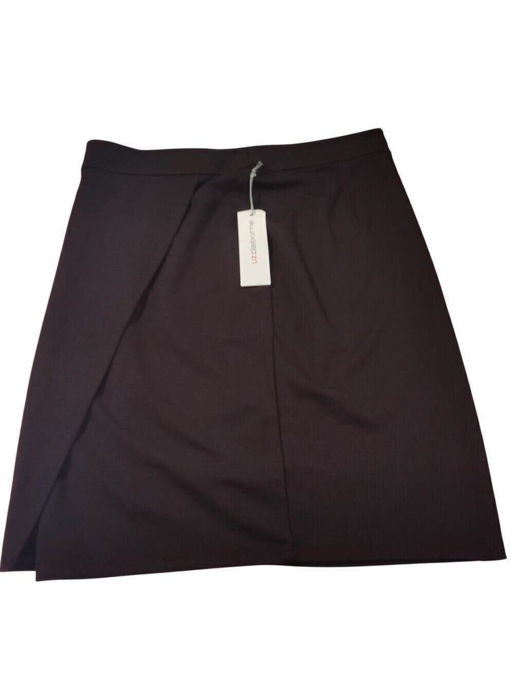 Liz Claiborne Black Pleated Skirt Women’s Size 10 Zipper Back Career Skirt NWT